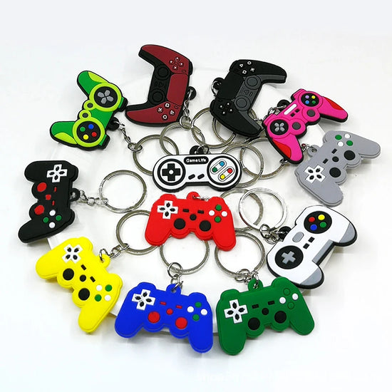 1 portachiavi in PVC nuovo stile a forma di console di gioco, simpatico joystick, catena portachiavi per borsa, auto