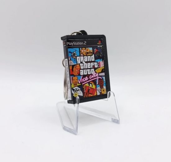 Portachiavi GTA Vice City Playstation PS2 Keychain Gadget Videogames