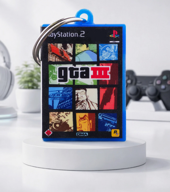 Portachiavi GTA III Mini Game Case PS2 GTA 3 Gamer Regalo